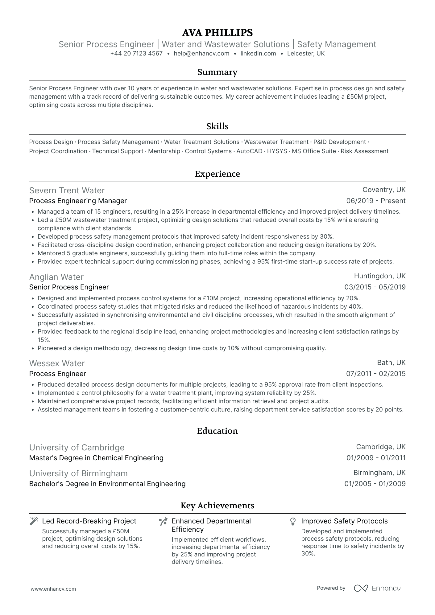 Process Engineer CV Examples & Guide for 2026