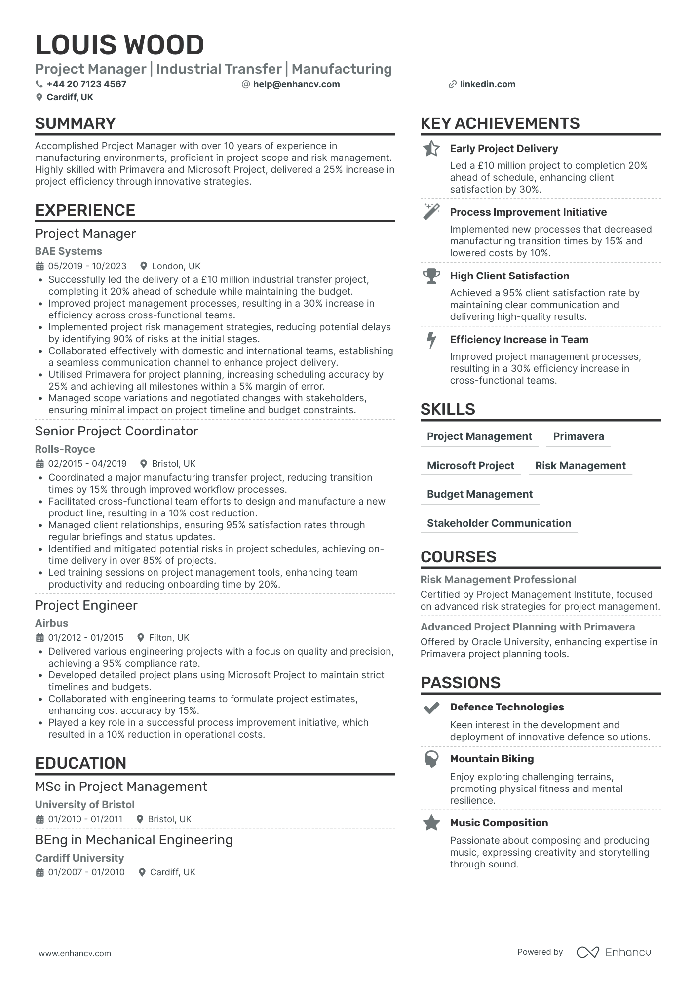 Senior Project Manager CV Examples & Guide for 2026