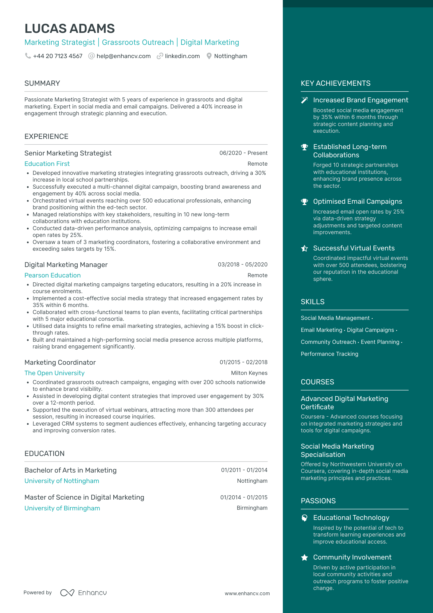 Creative Marketing CV Examples & Guide for 2026