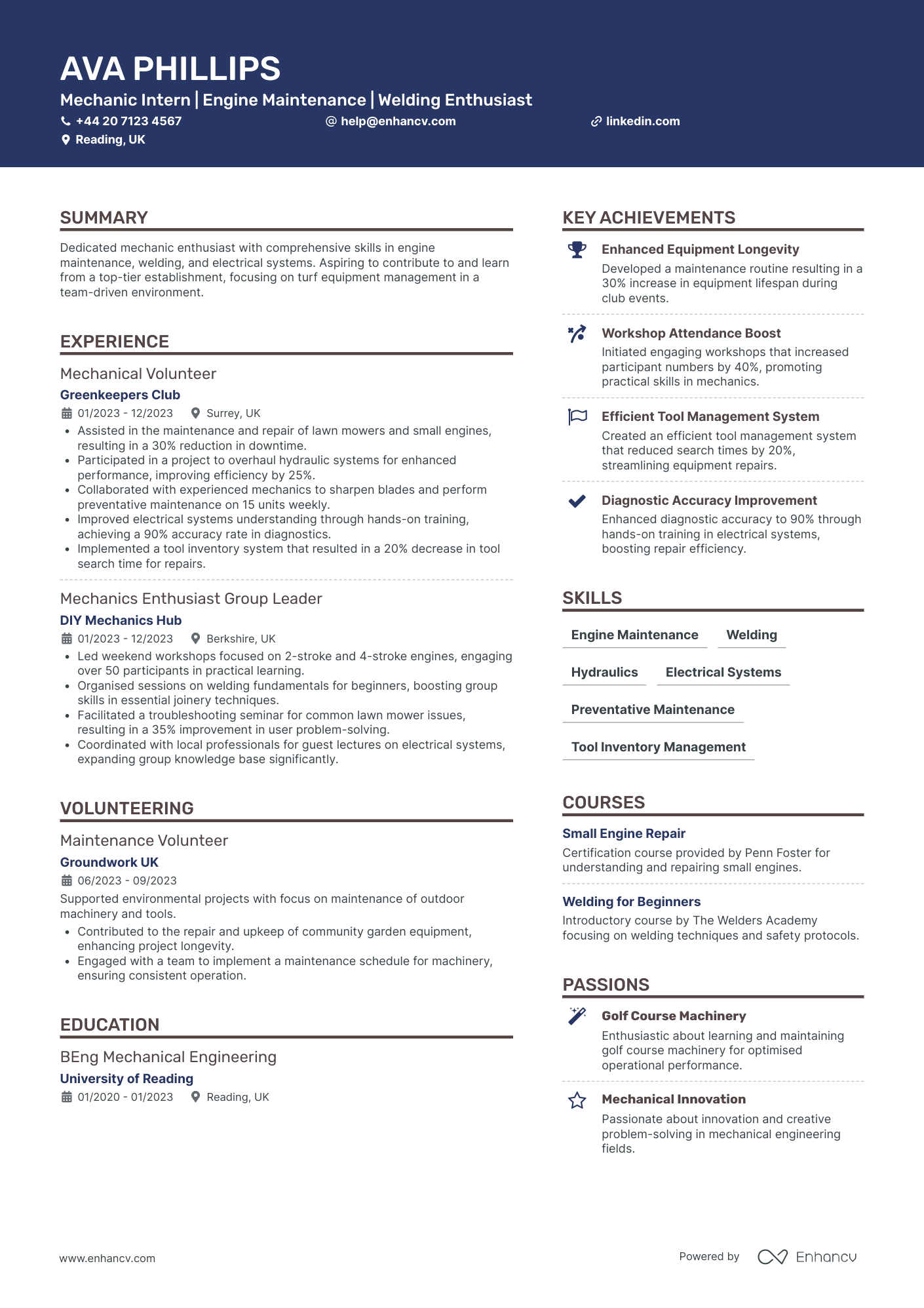 Mechanic CV Examples & Guide for 2026