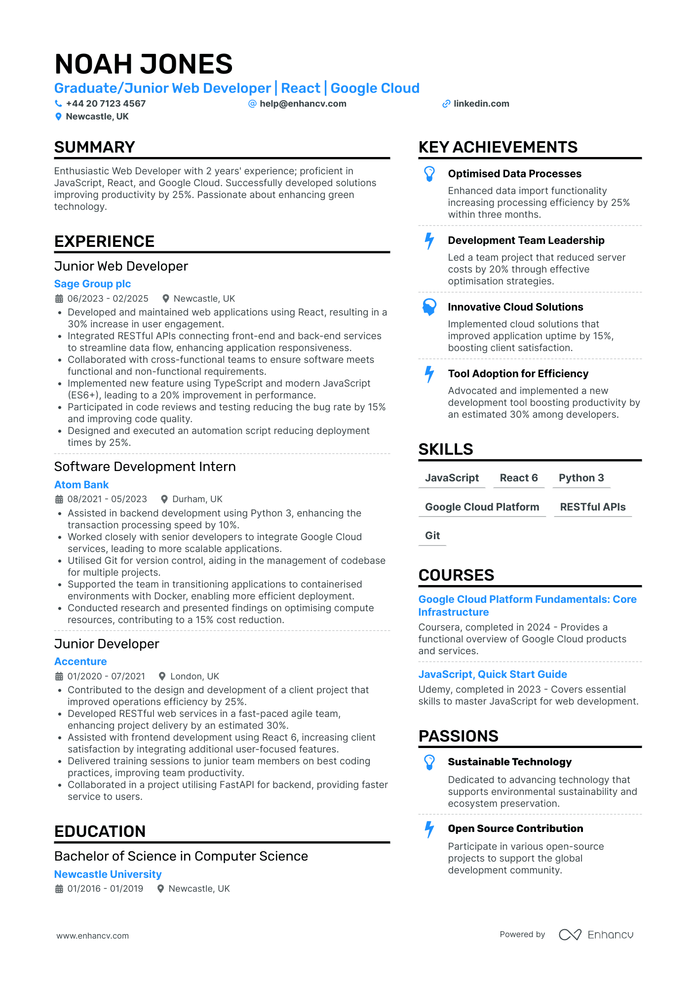Web Developer CV Examples & Guide for 2026