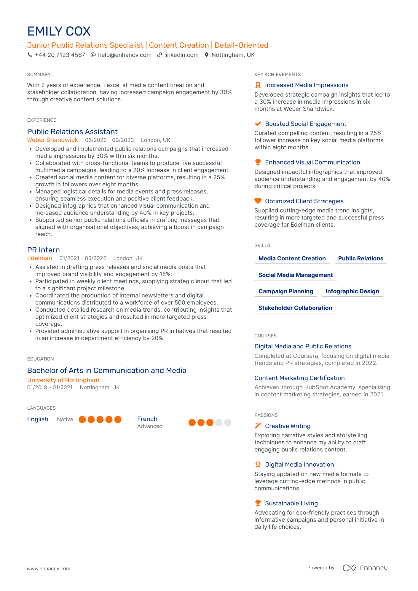 Public Relations CV Examples & Guide for 2026