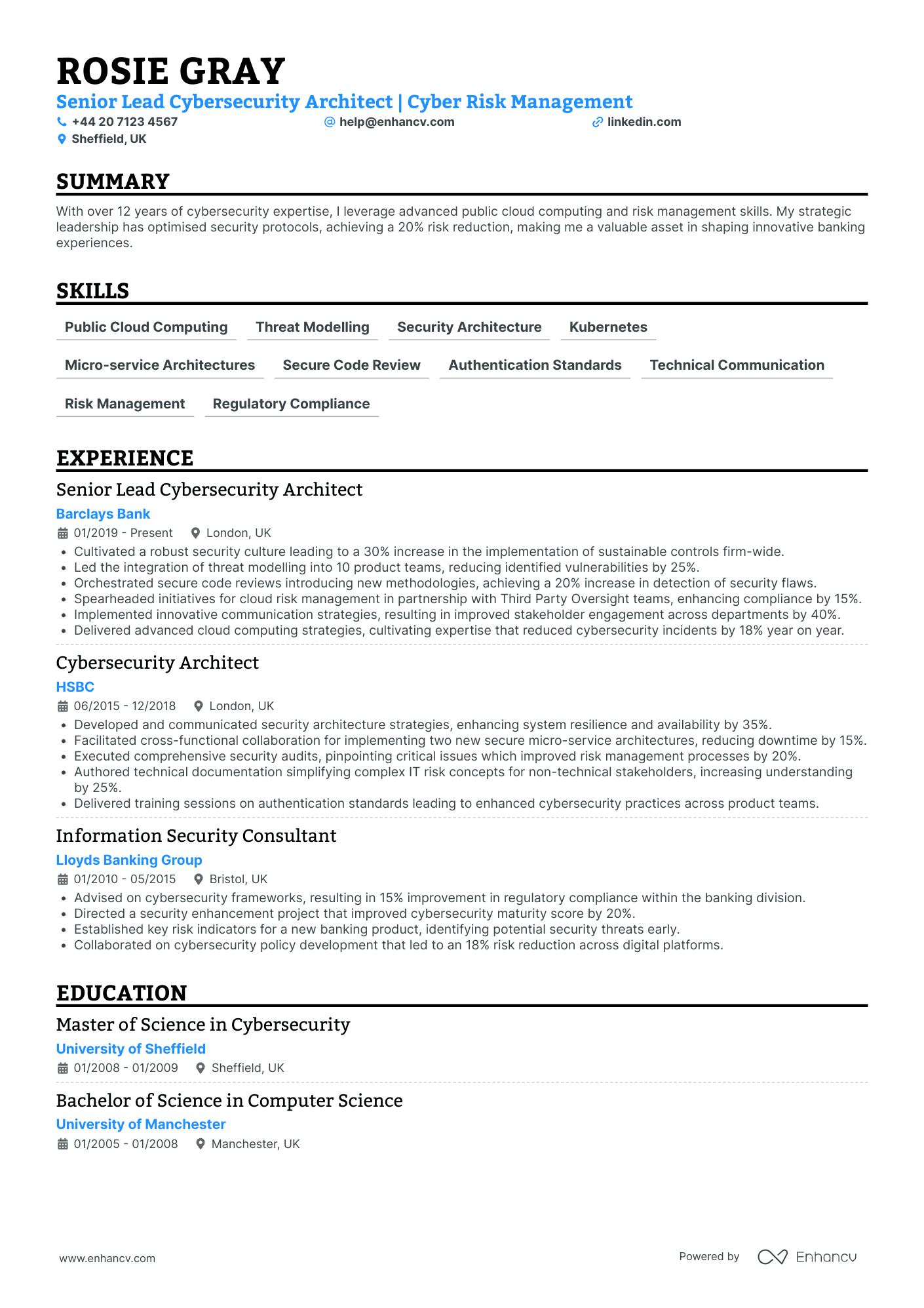Cyber Security CV Examples & Guide for 2026
