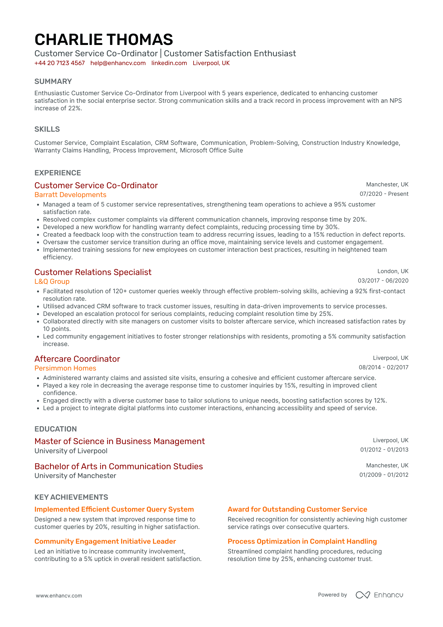 Customer Service CV Examples & Guide for 2026