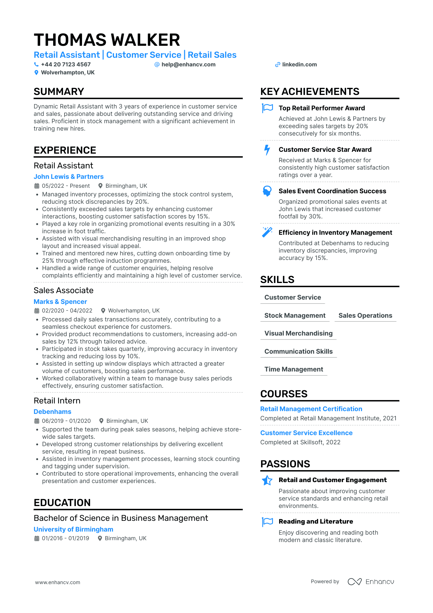 Shop Assistant CV Examples & Guide for 2026