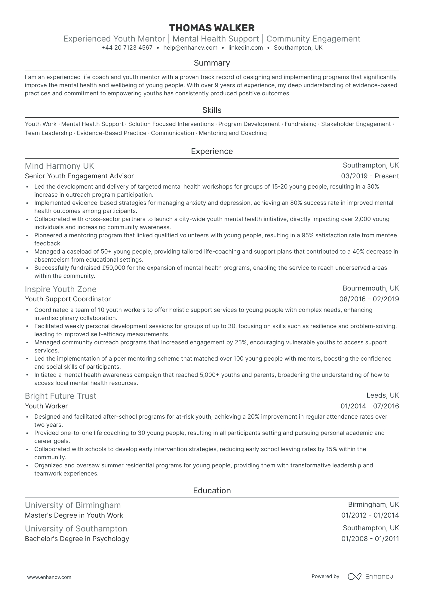 Life Coach CV Examples & Guide for 2025