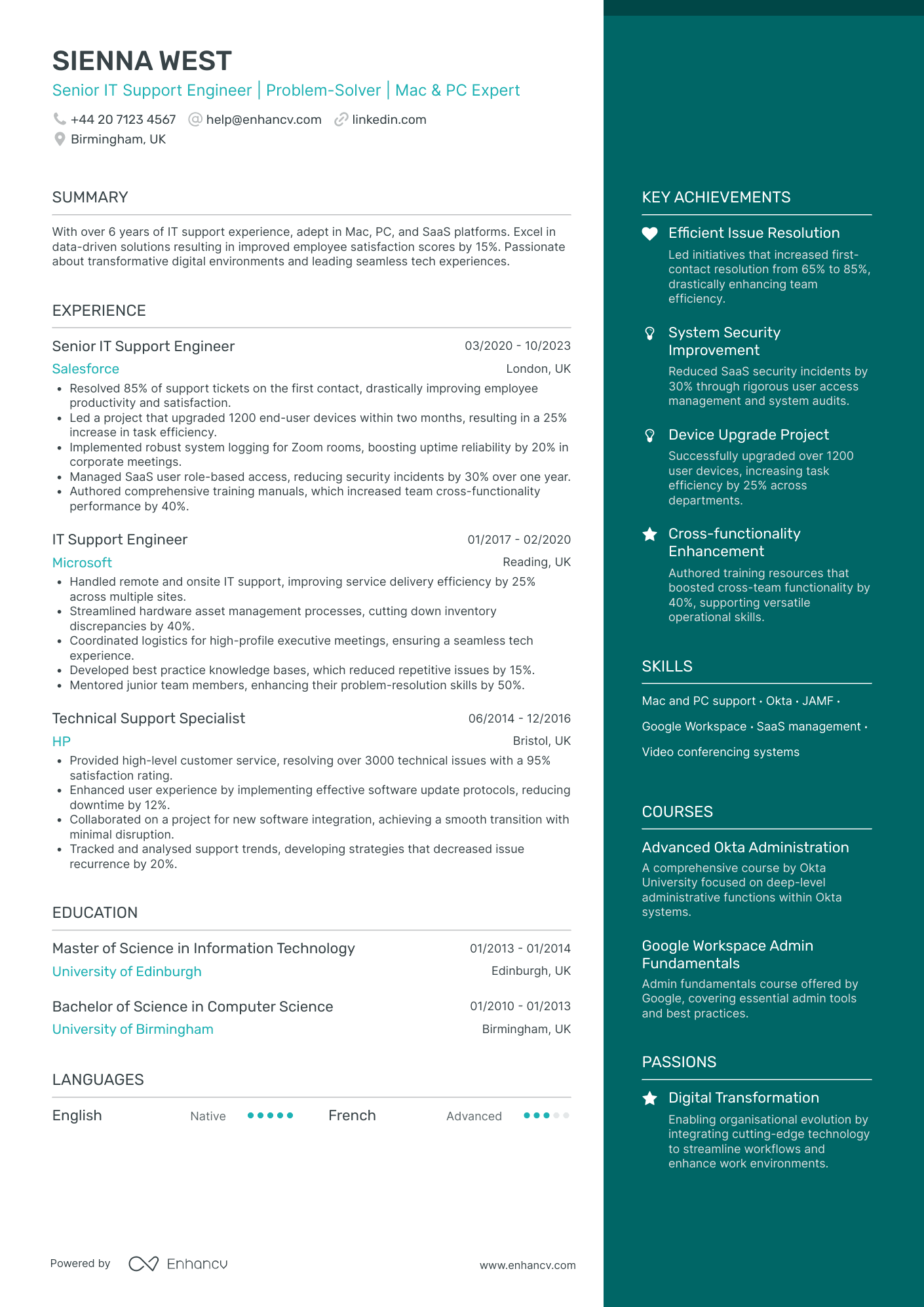 IT Support CV Examples & Guide for 2026