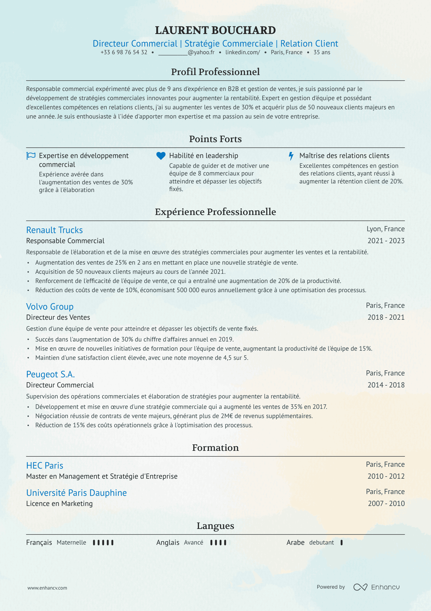 CV Designer | Créez un CV qui se démarque | Enhancv