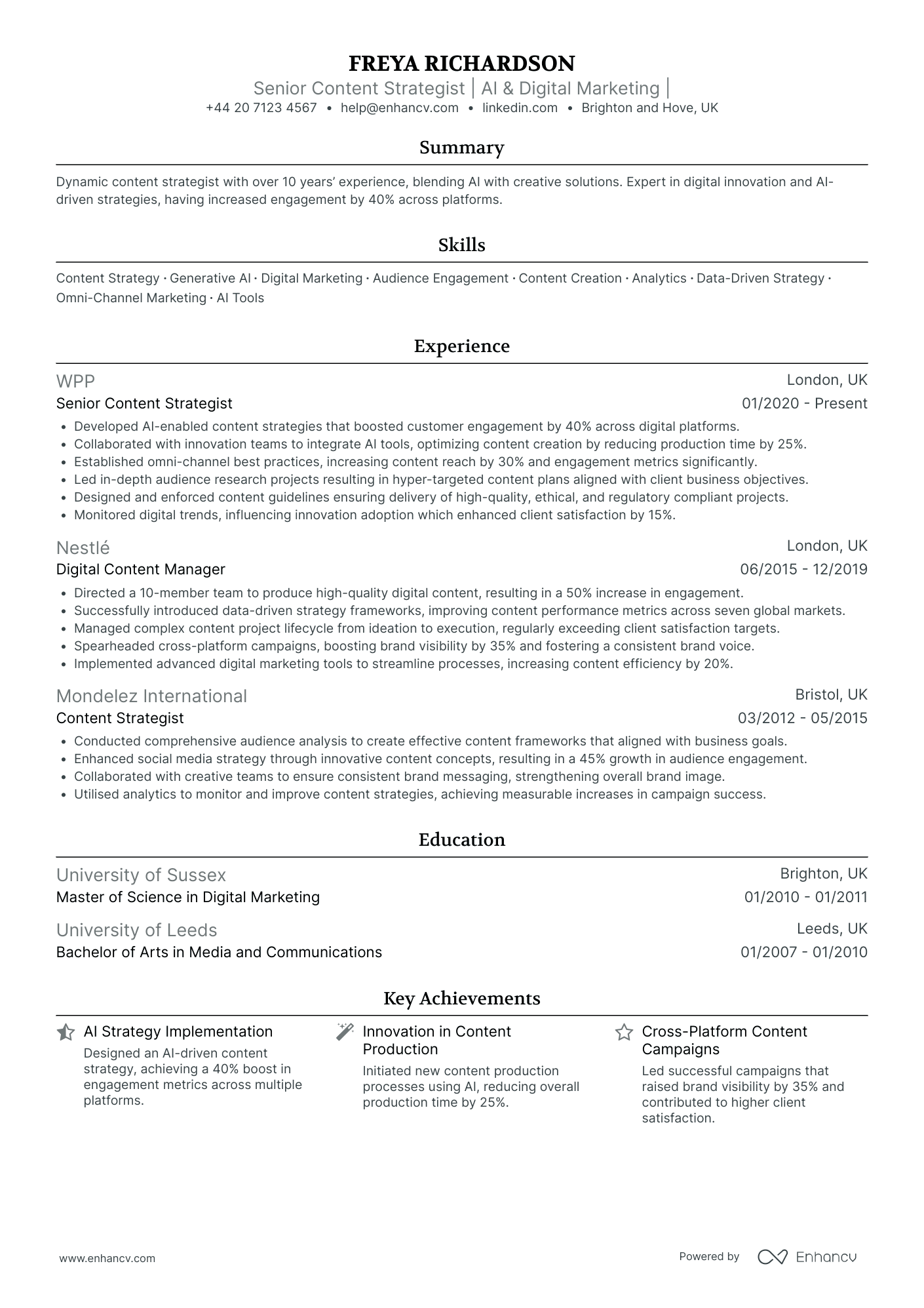 Content Marketing CV Examples & Guide for 2026