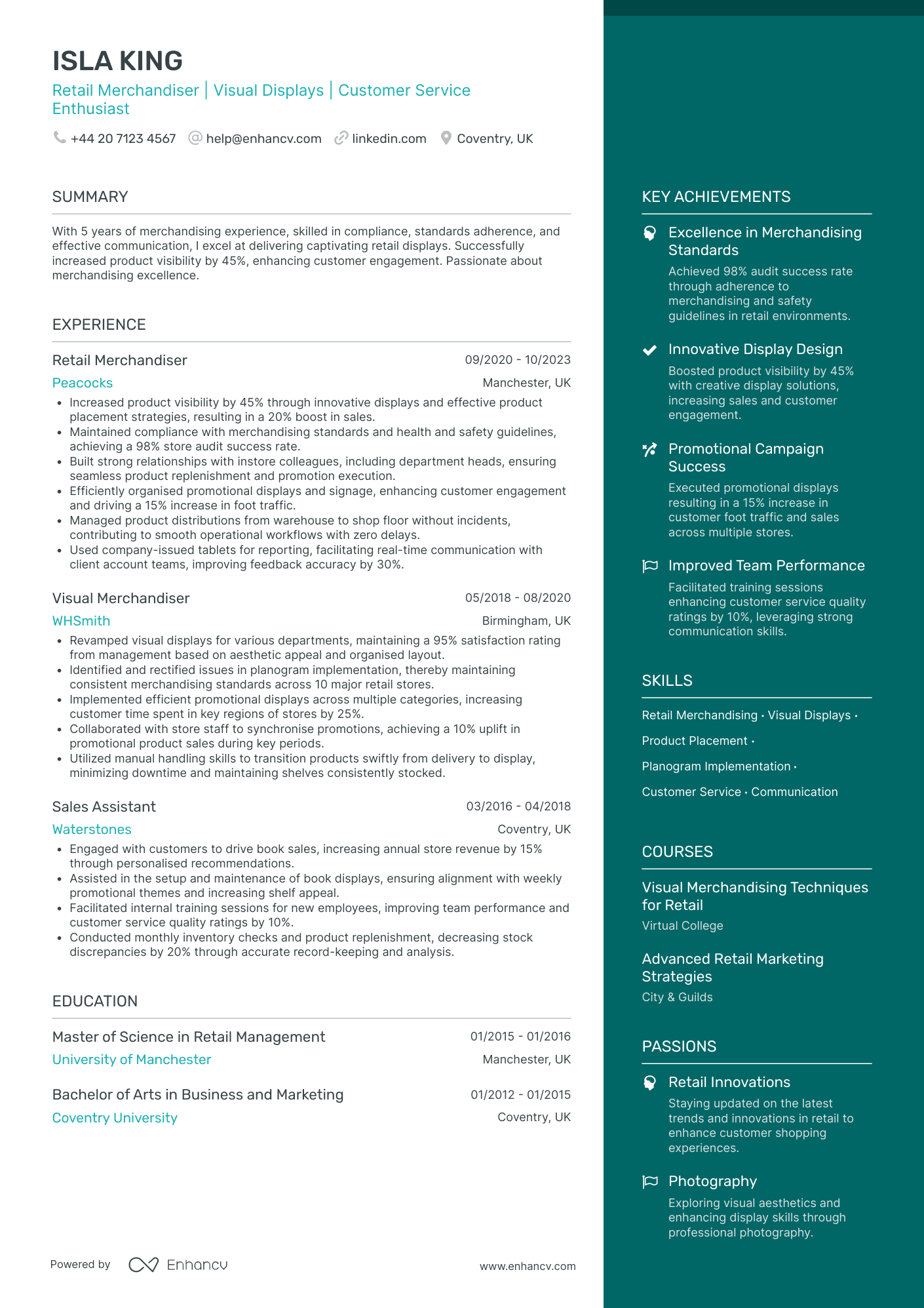 Primark Cv Examples Retail CV Examples & Guide for 2026