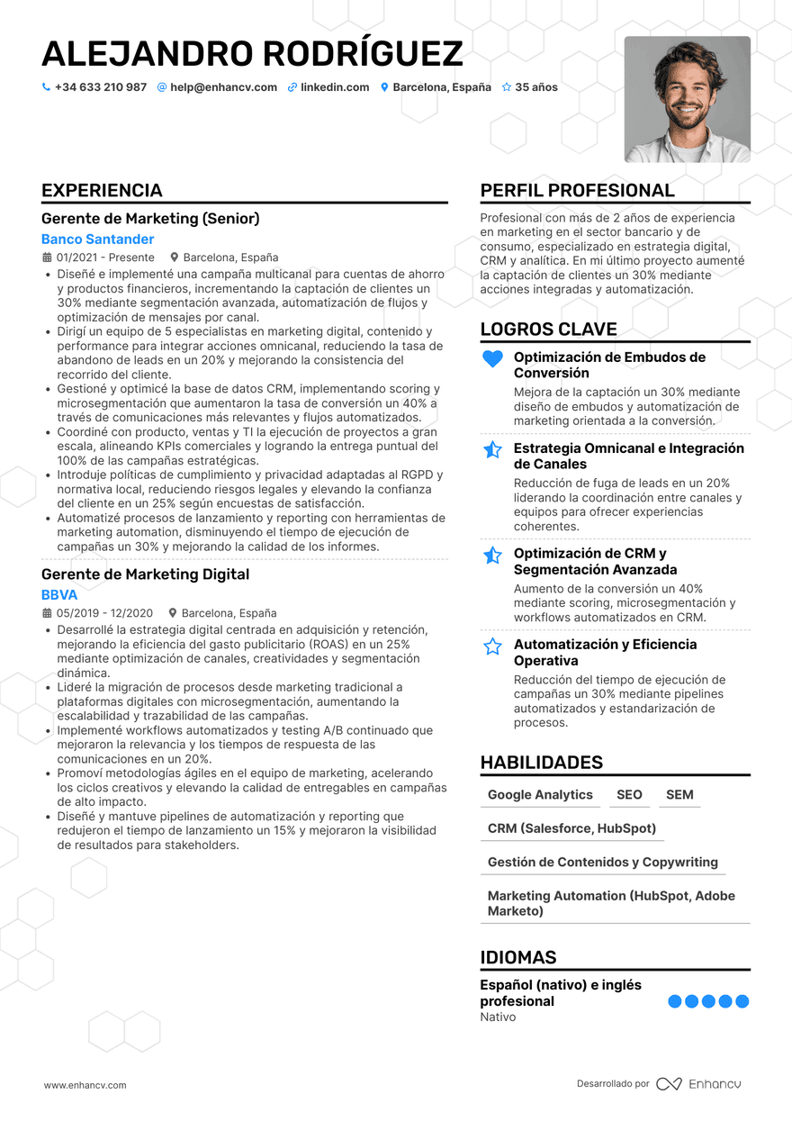 Doble columna — Plantillas de CV
