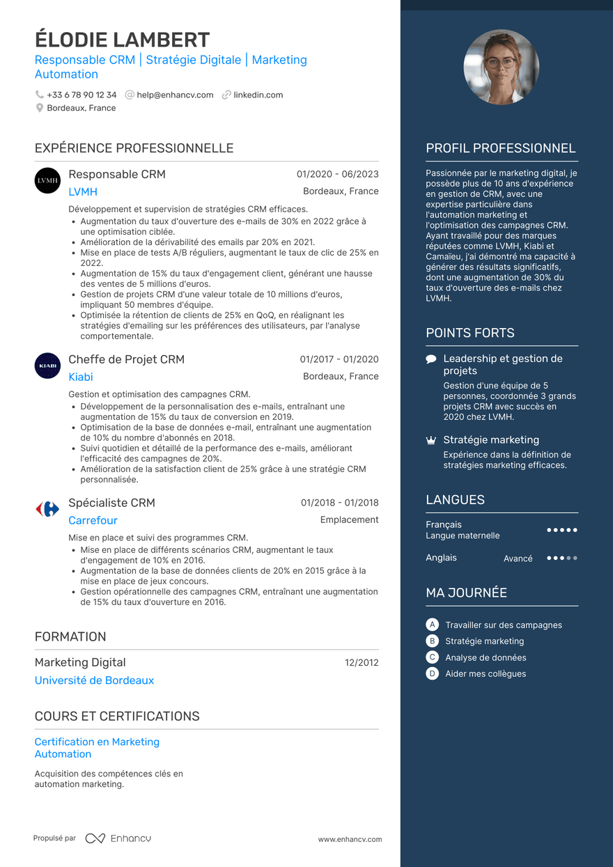 Élégant avec logos — Modèles de CV gratuits