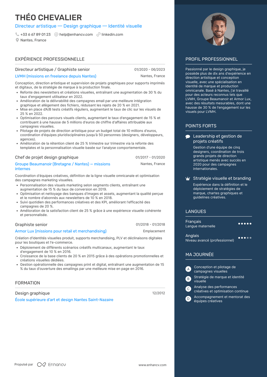 Élégant — Modèles de CV gratuits