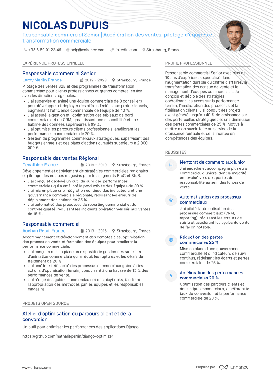 Moderne — Modèles de CV gratuits