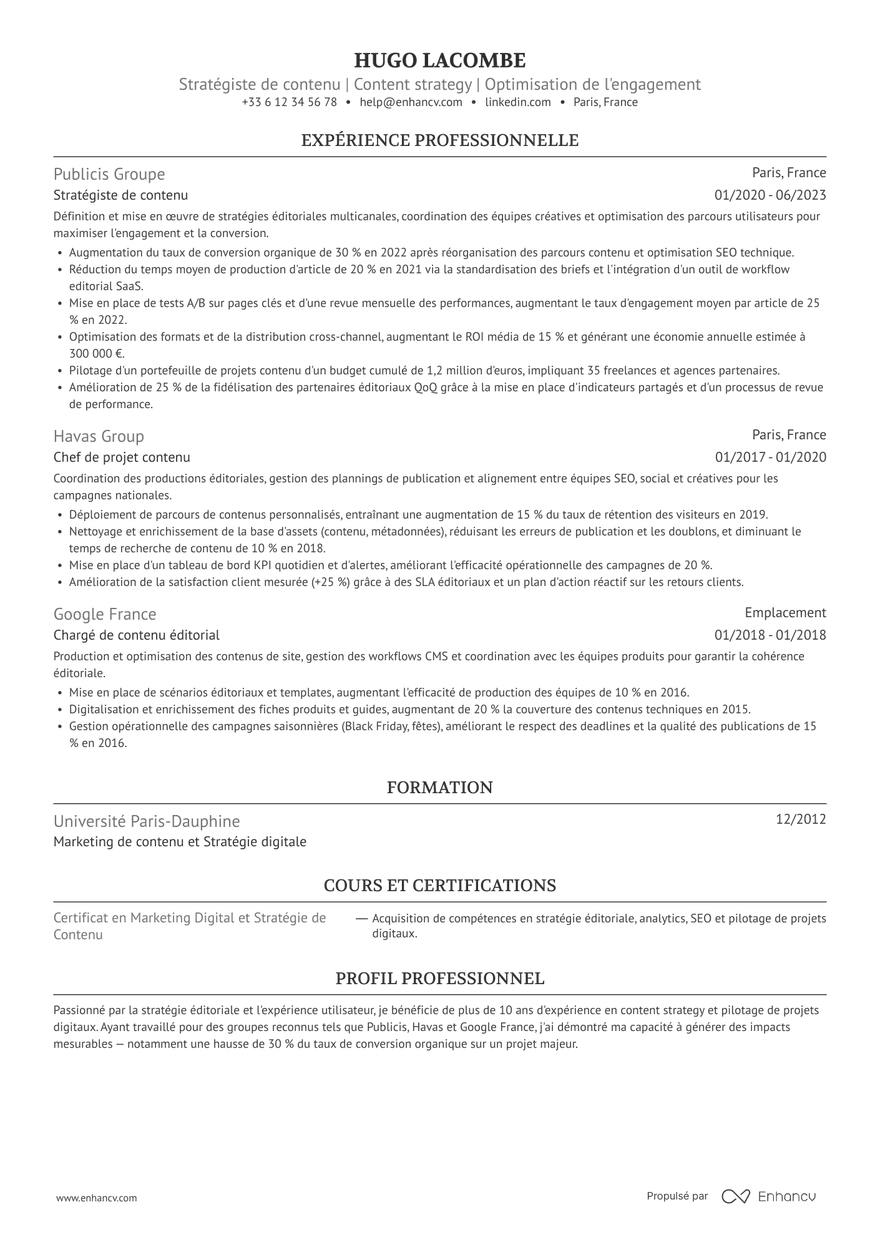 Ivy league — Modèles de CV gratuits