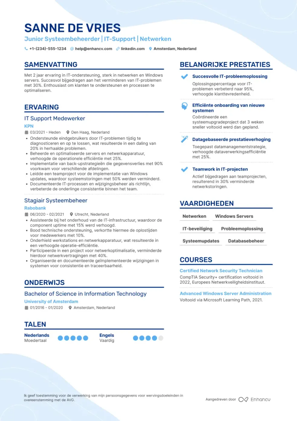 CV gemaakt van LinkedIn profiel