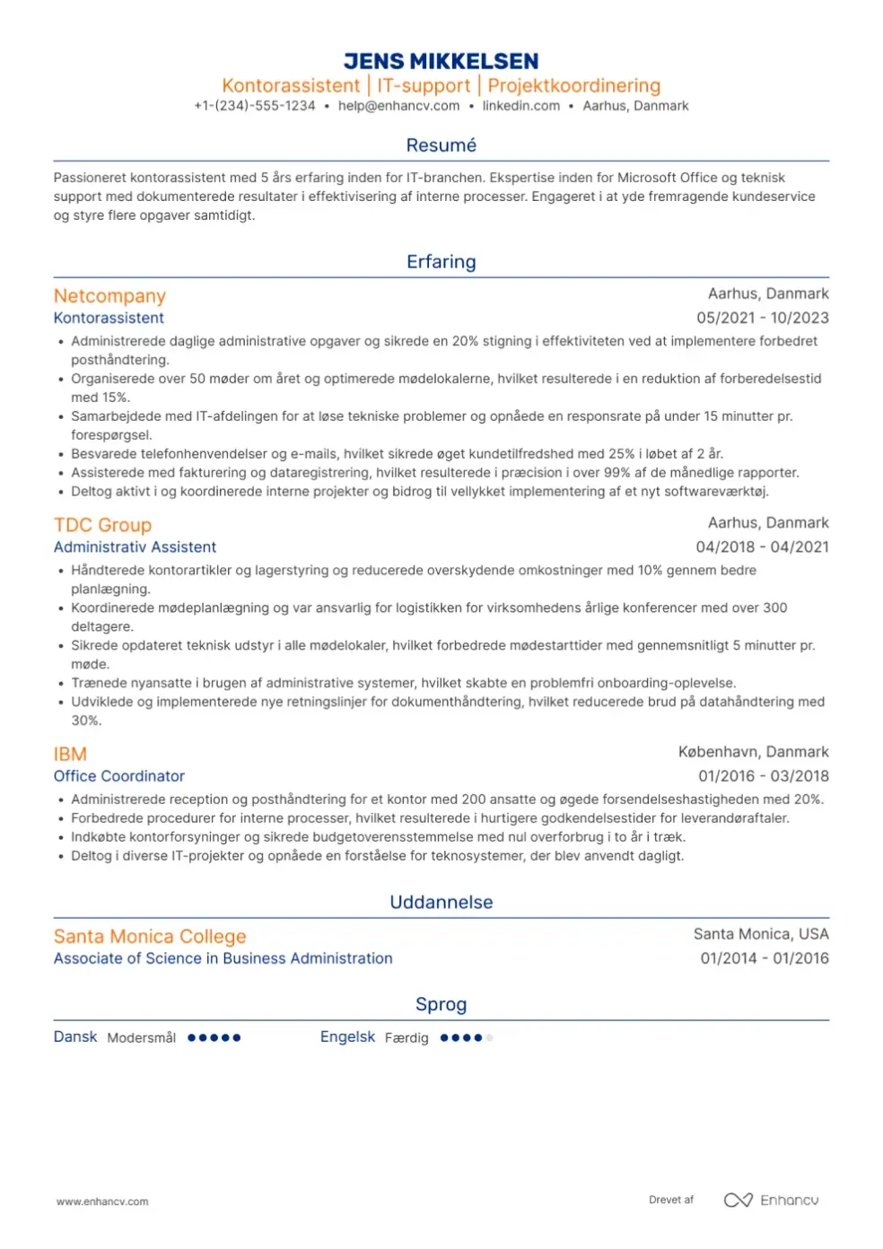 CV oprettet fra LinkedIn profil