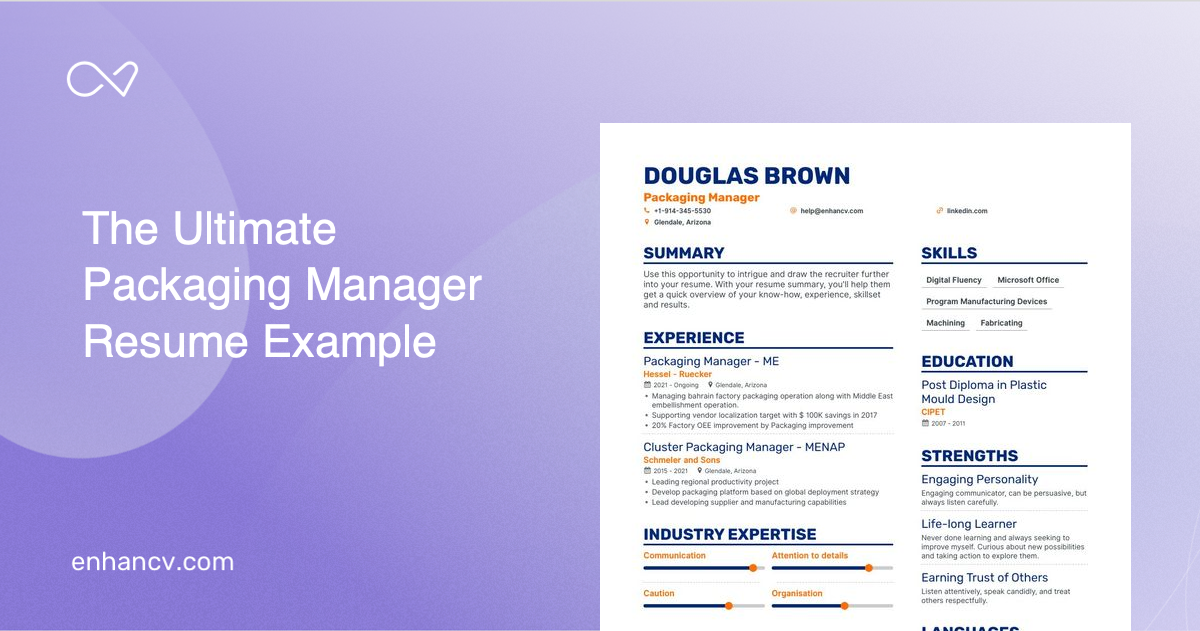 5 Packaging Manager Resume Examples & Guide for 2024