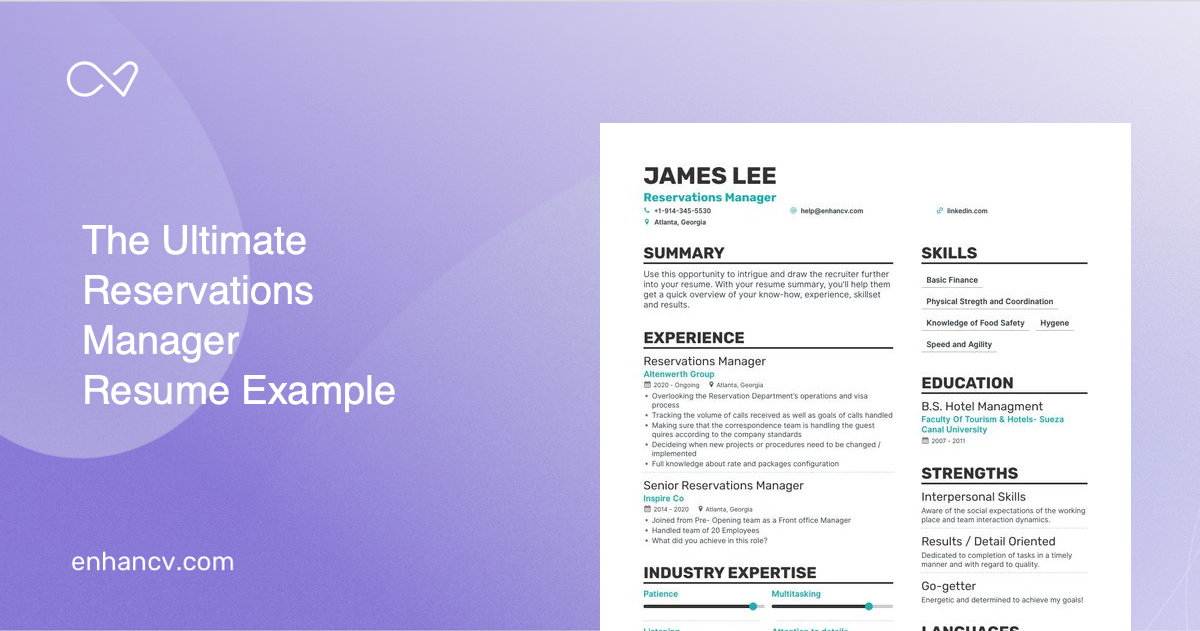 5-reservations-manager-resume-examples-guide-for-2023