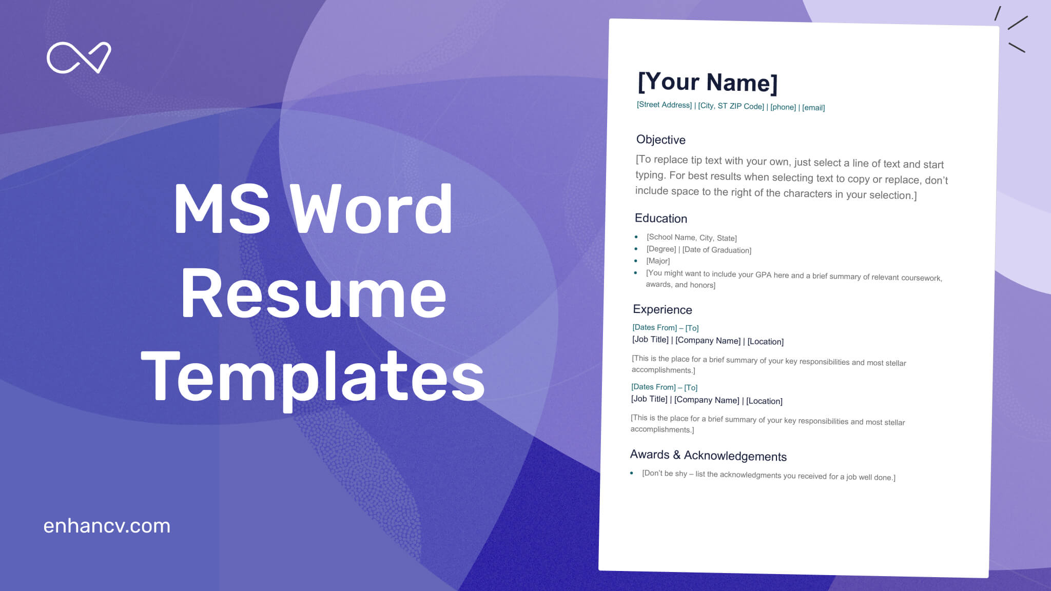 MS Word Resume Templates to Download | Enhancv