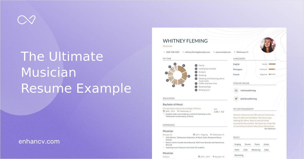 5 Musician Resume Examples & Guide for 2023