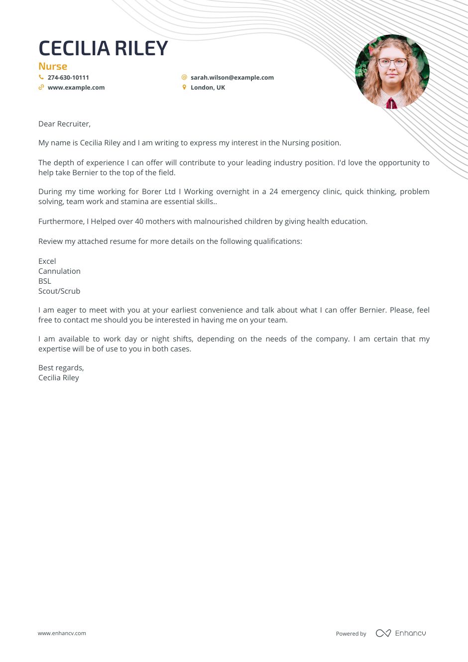 Simple Application Letter Examples
