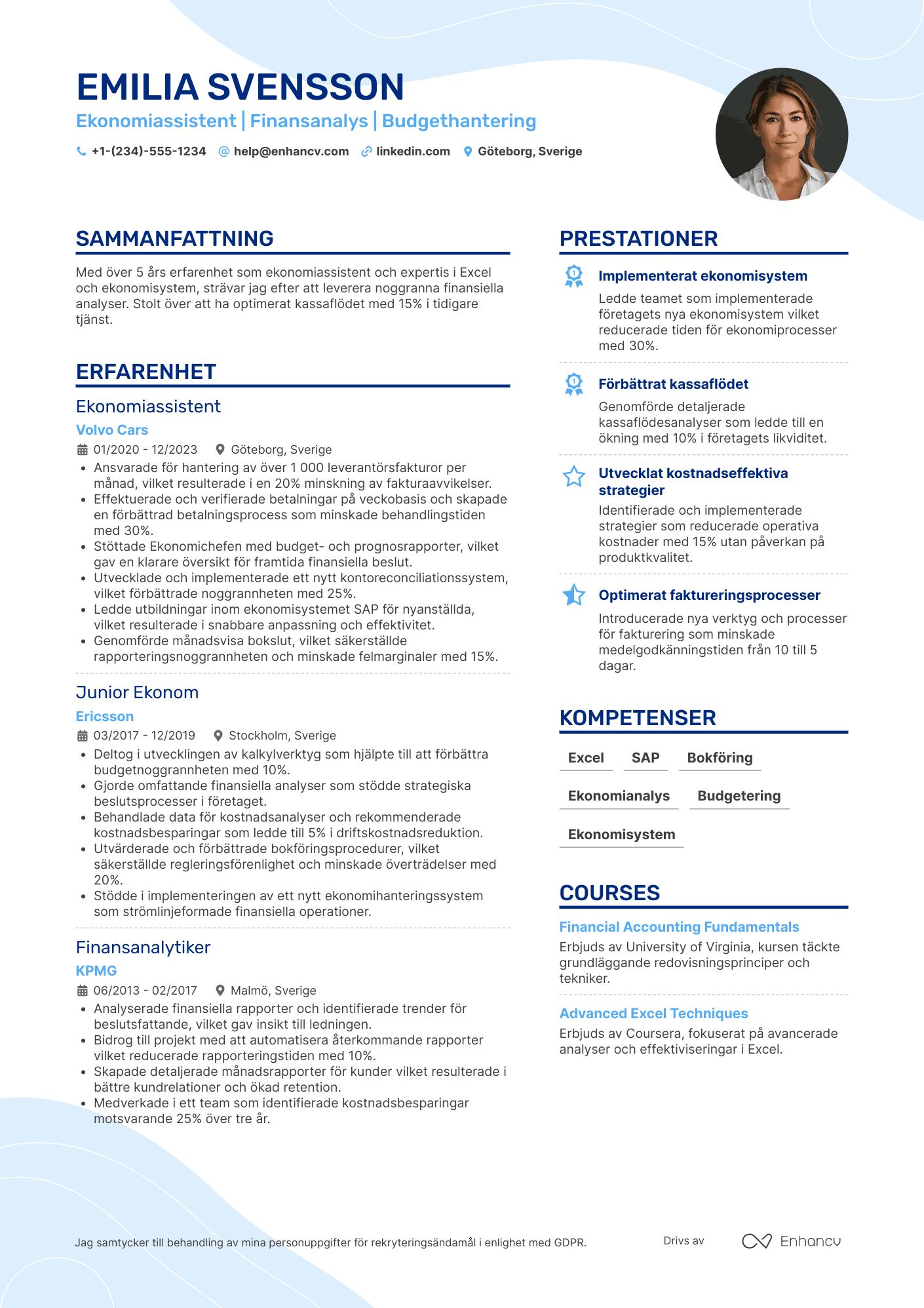 Ekonomiassistent CV