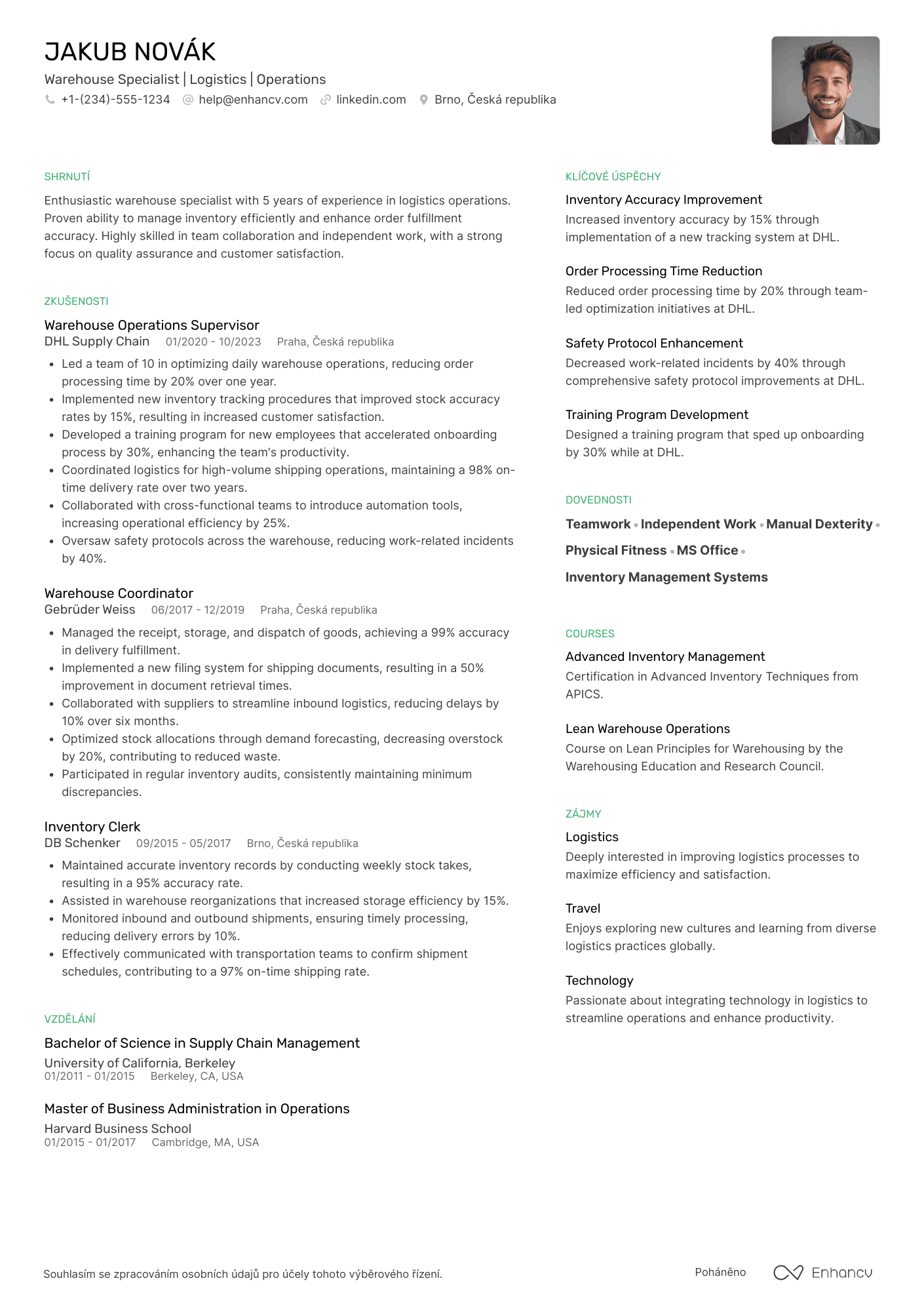 Skladník CV