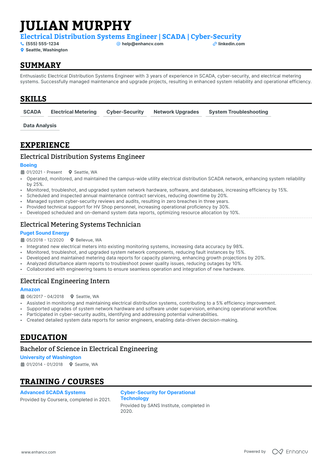 Network Systems Engineer resume example