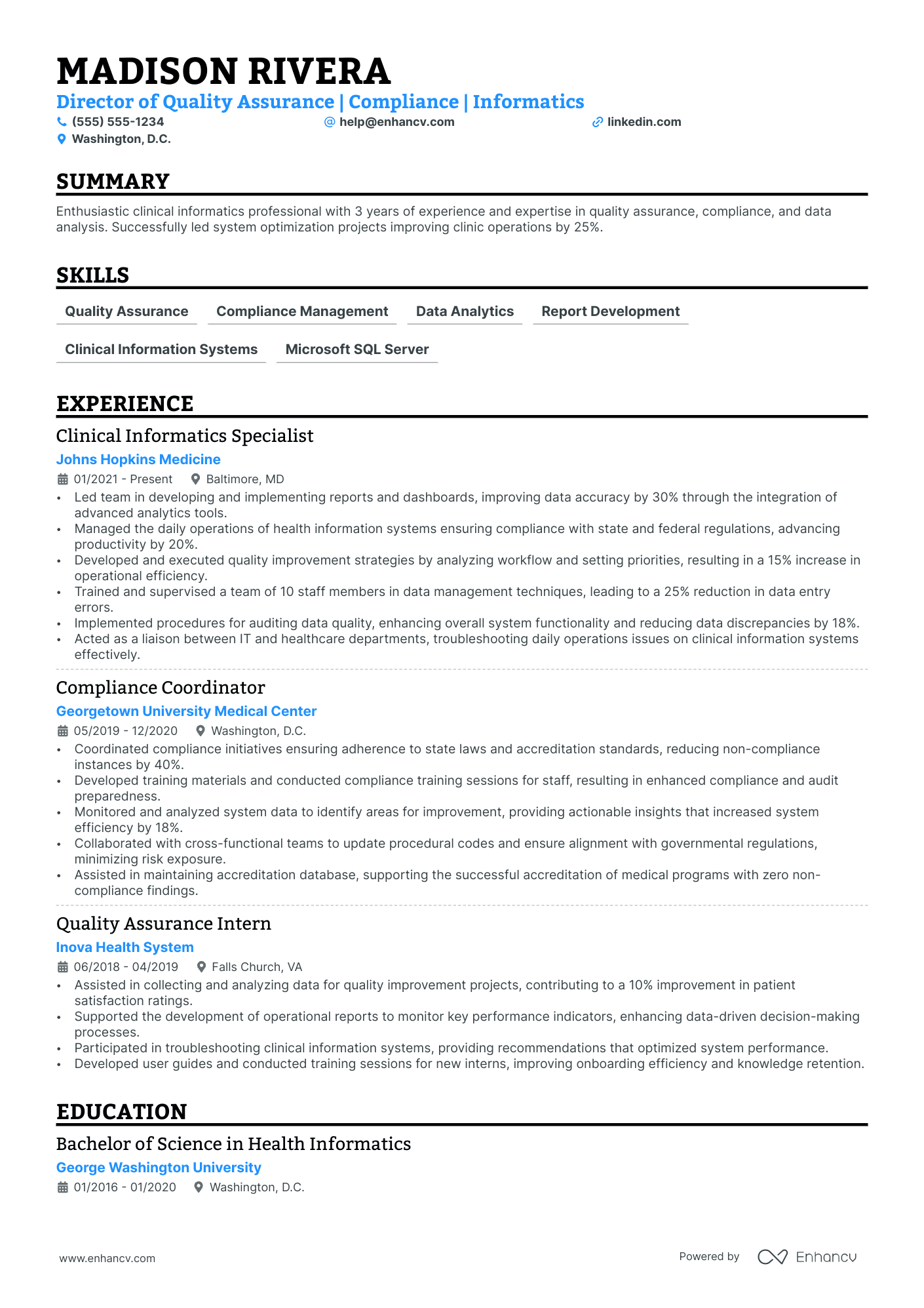 Director of Quality Assurance and Compliance Resume Example Resume Example