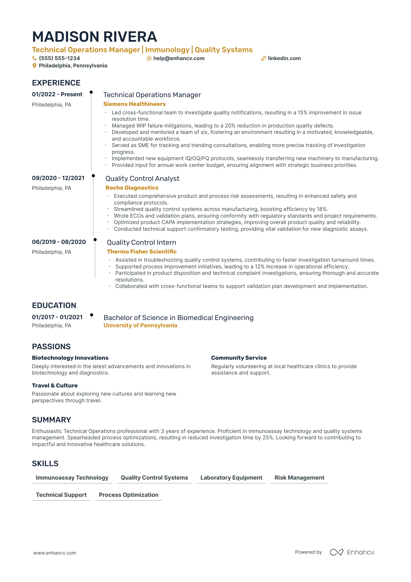 Technical Support Operations Supervisor resume example