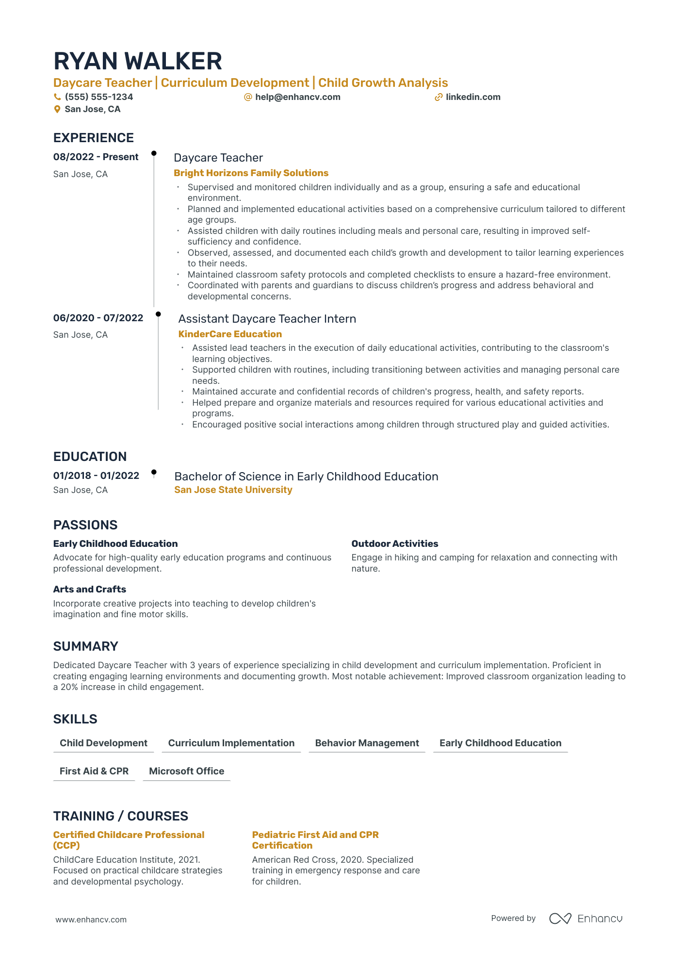 Daycare Aide Resume Example Resume Example