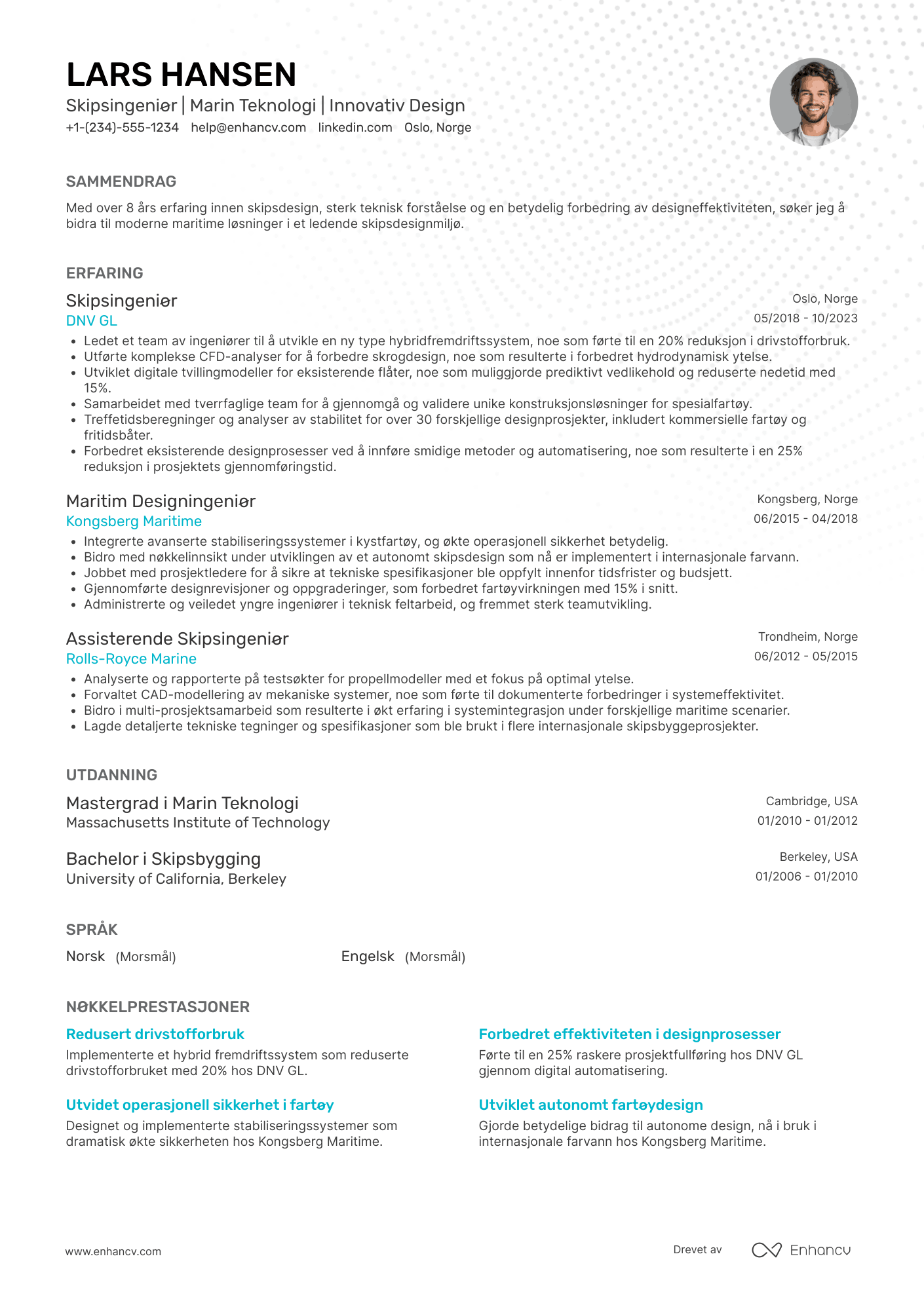Skipsingeniør CV