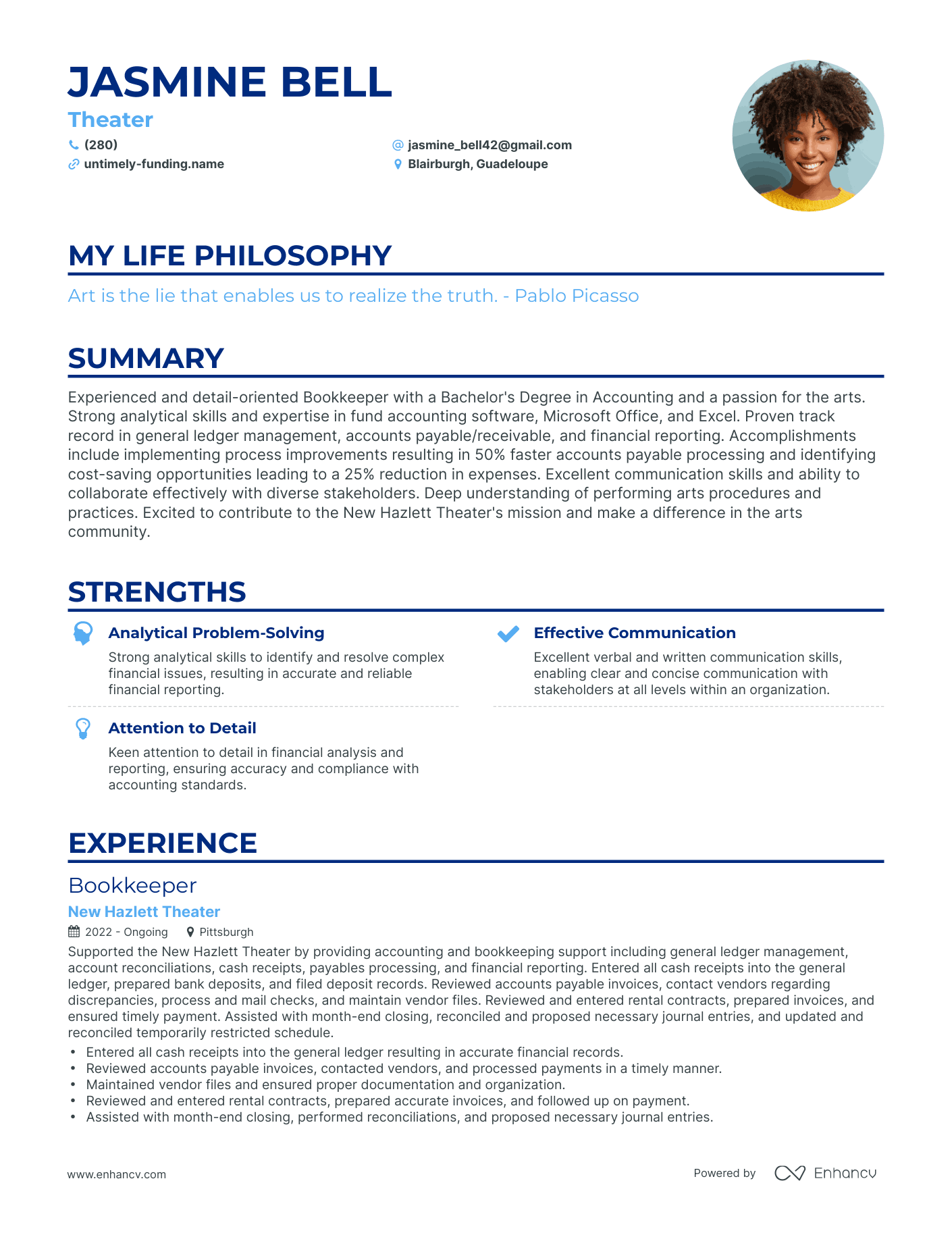 how to build a theatre resume