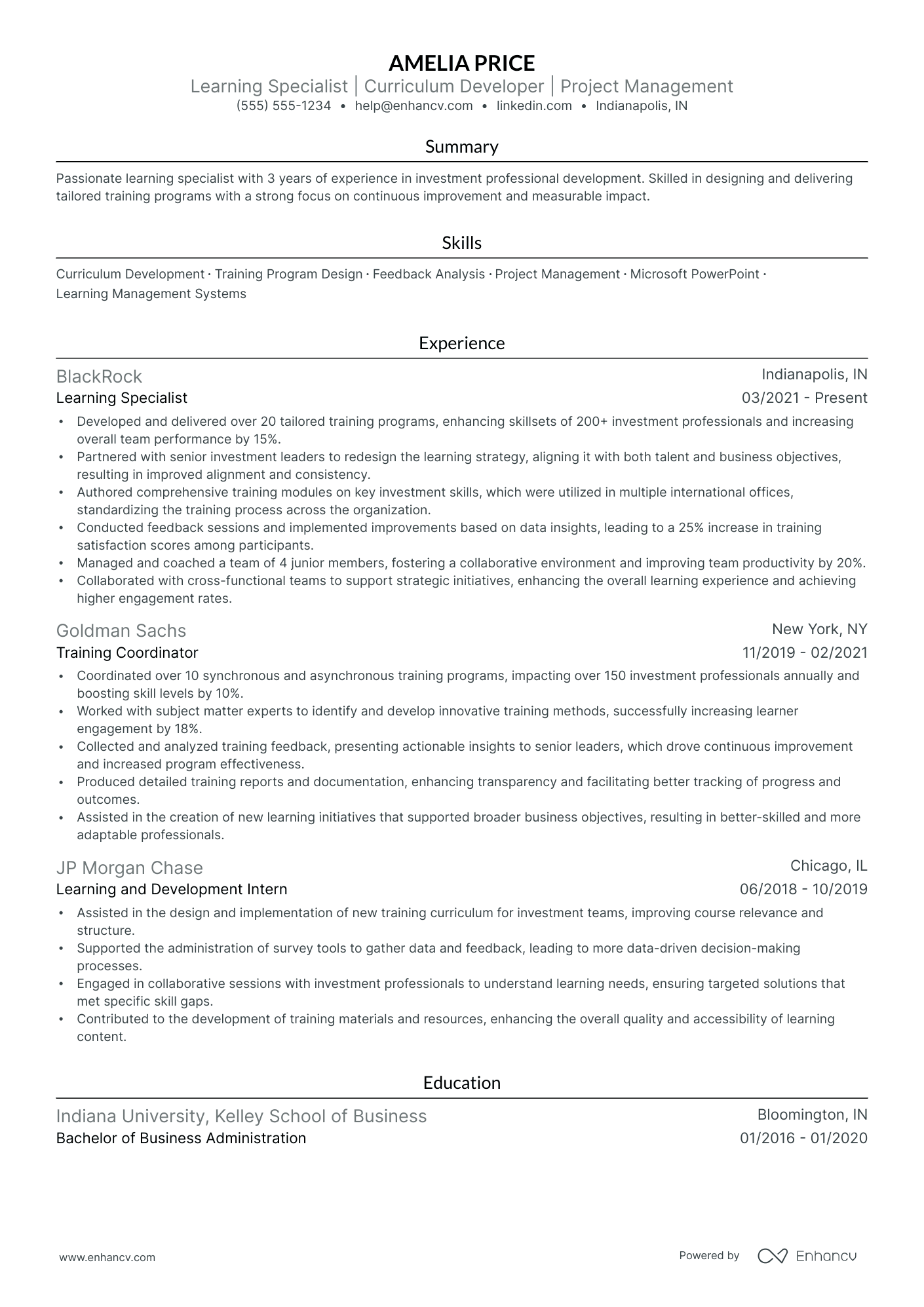 Director of Learning and Development Specialist Resume Example Resume Example