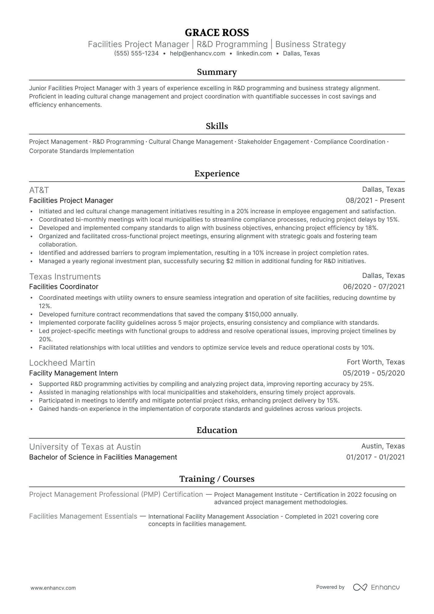 Program Manager Consultant resume example