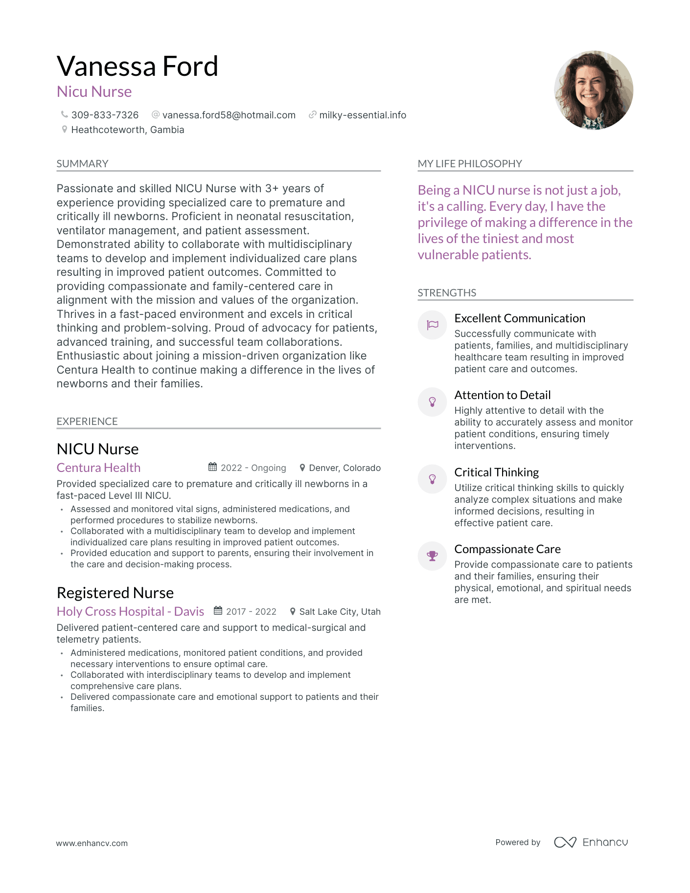 nicu nurse personal statement