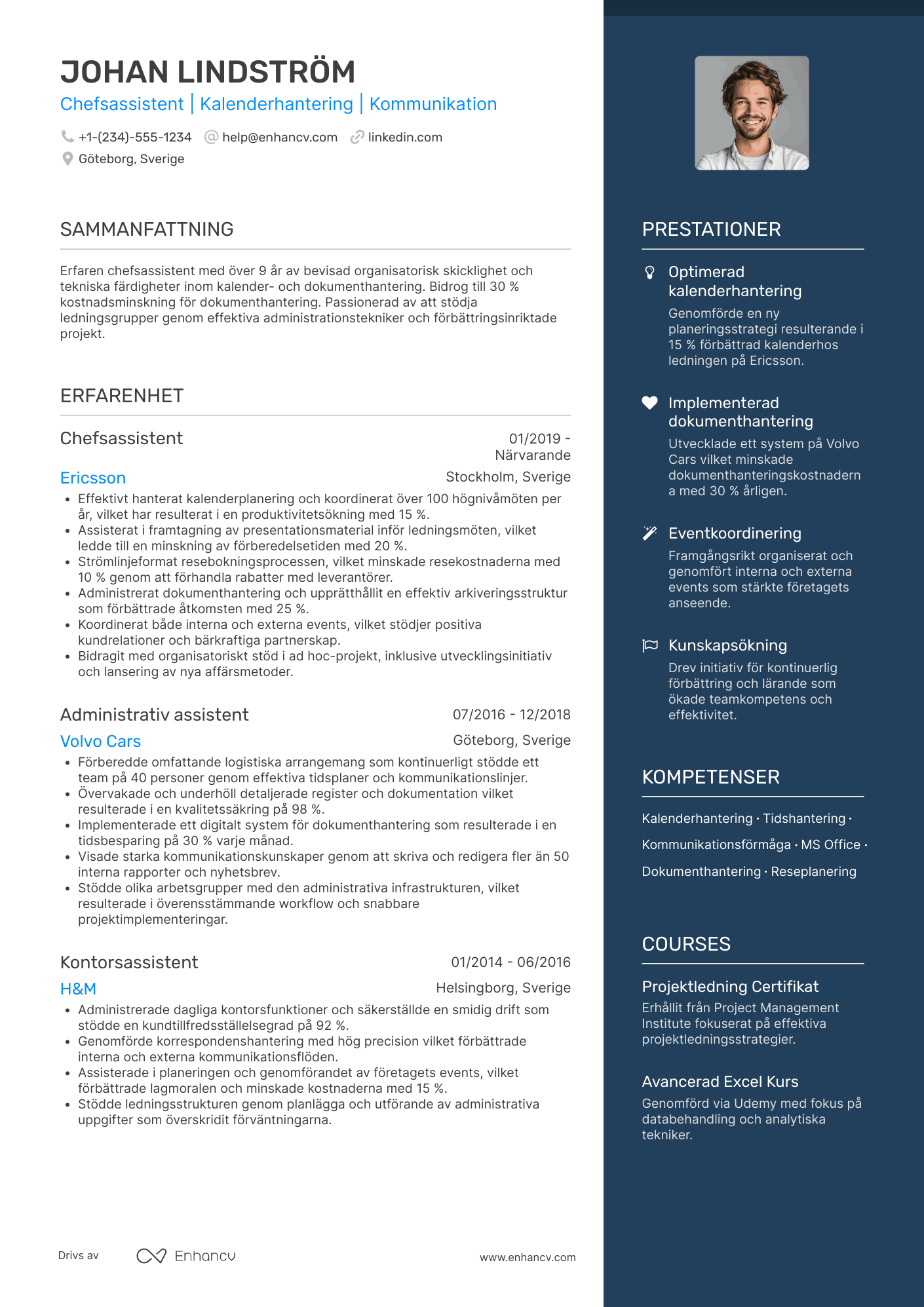 Chefsassistent CV
