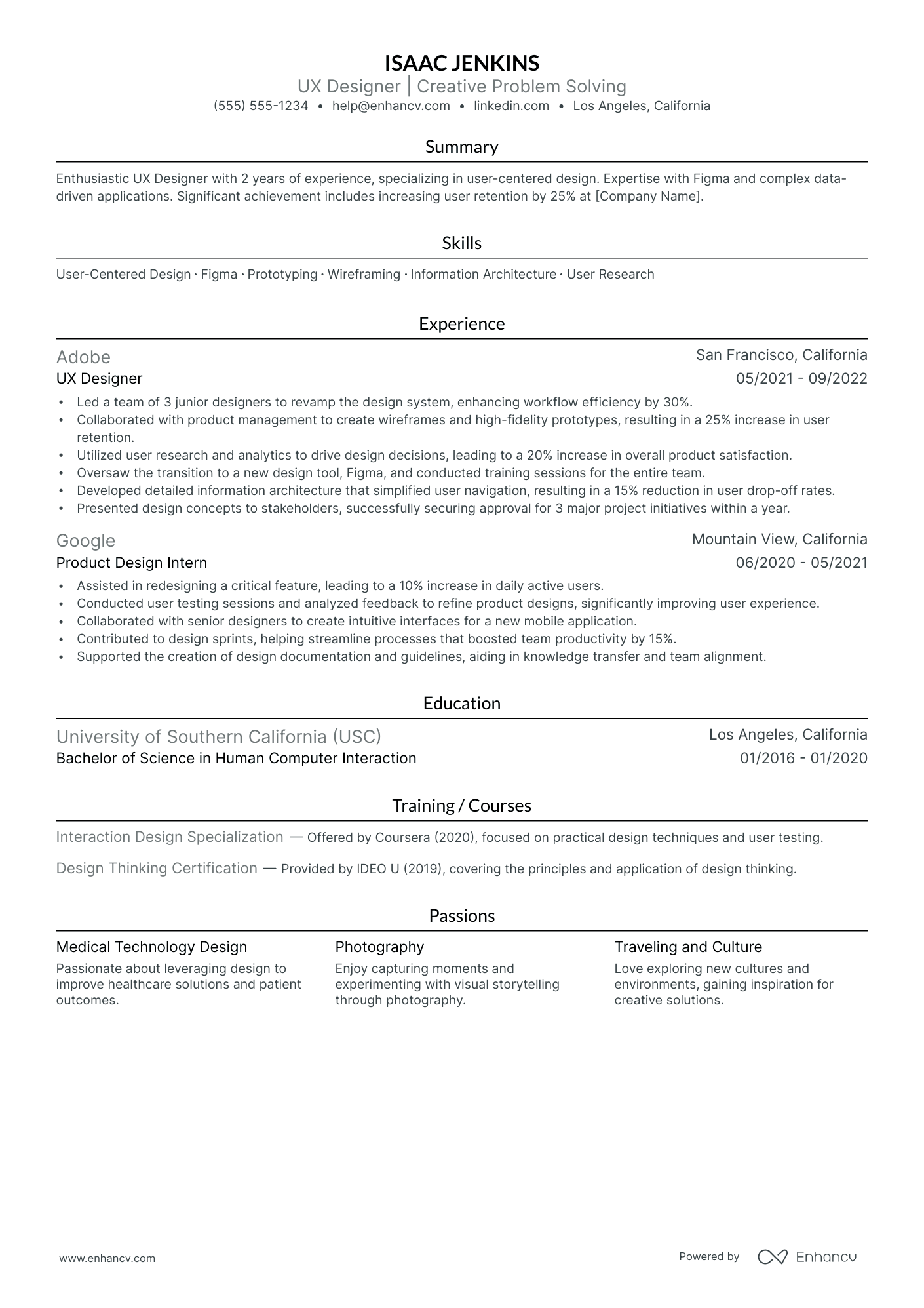 Creative Director of User Experience Resume Example Resume Example