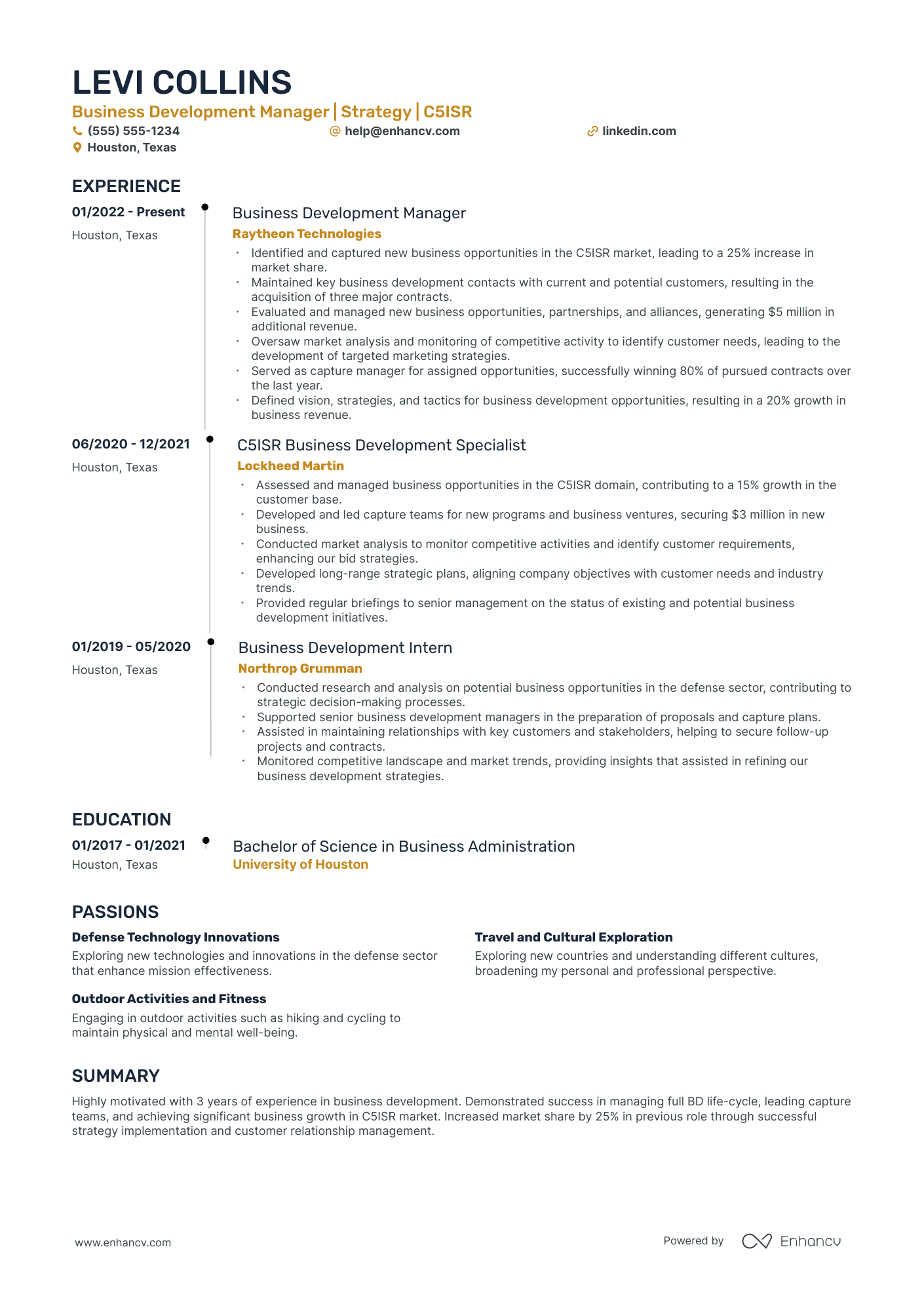 Business Development and Strategy Manager Resume Example Resume Example