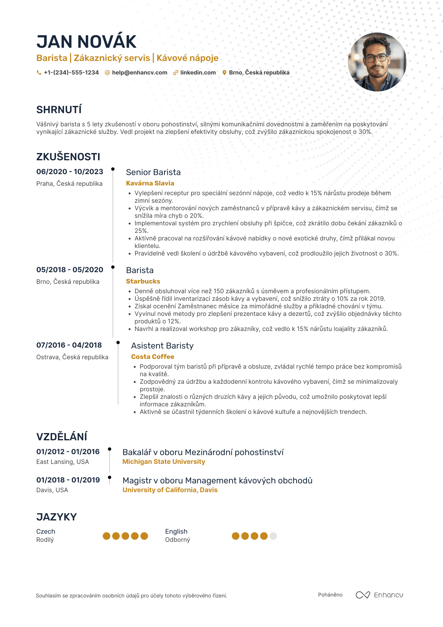 Barista CV