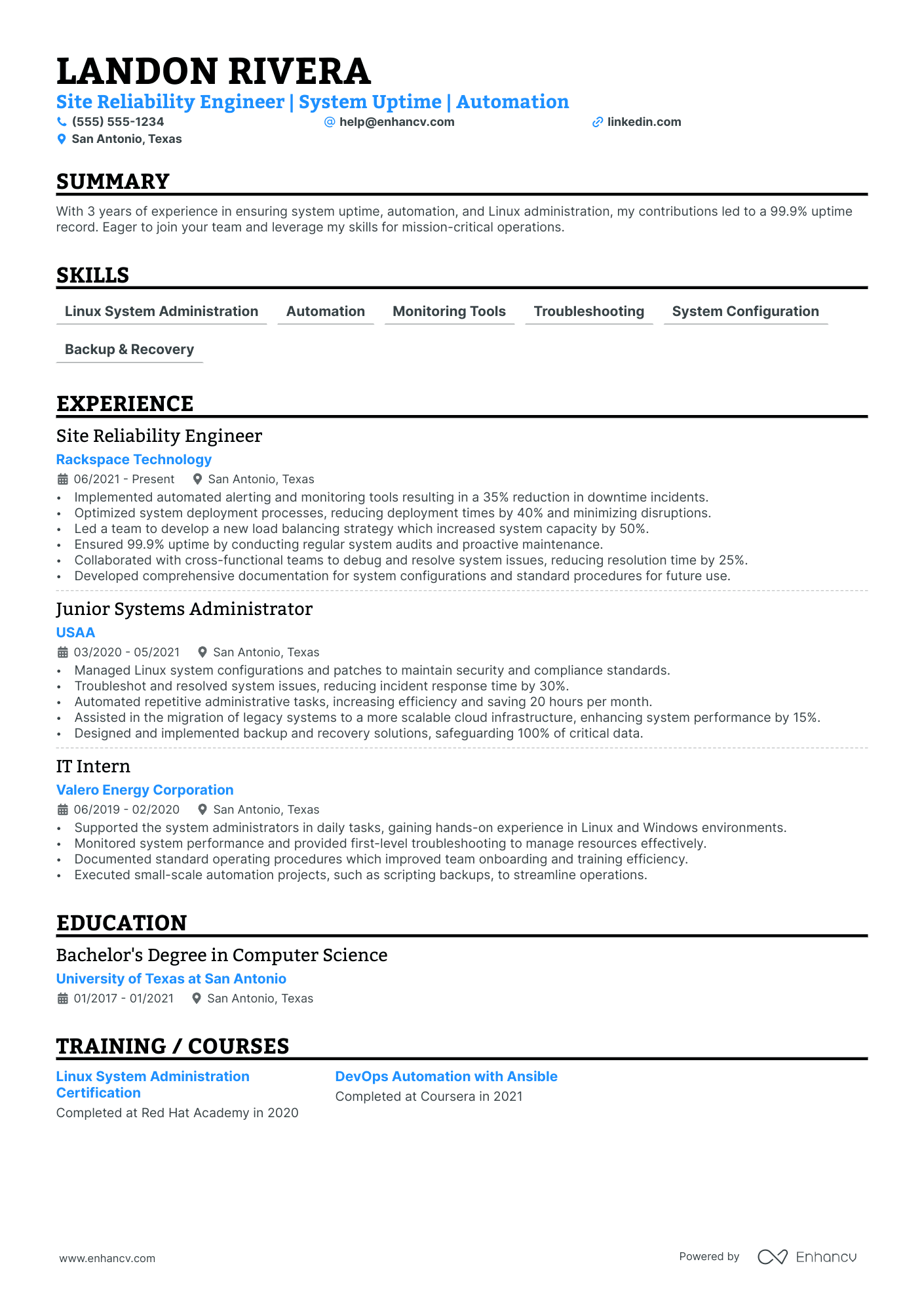 Site Reliability Engineer Consultant Resume Example Resume Example