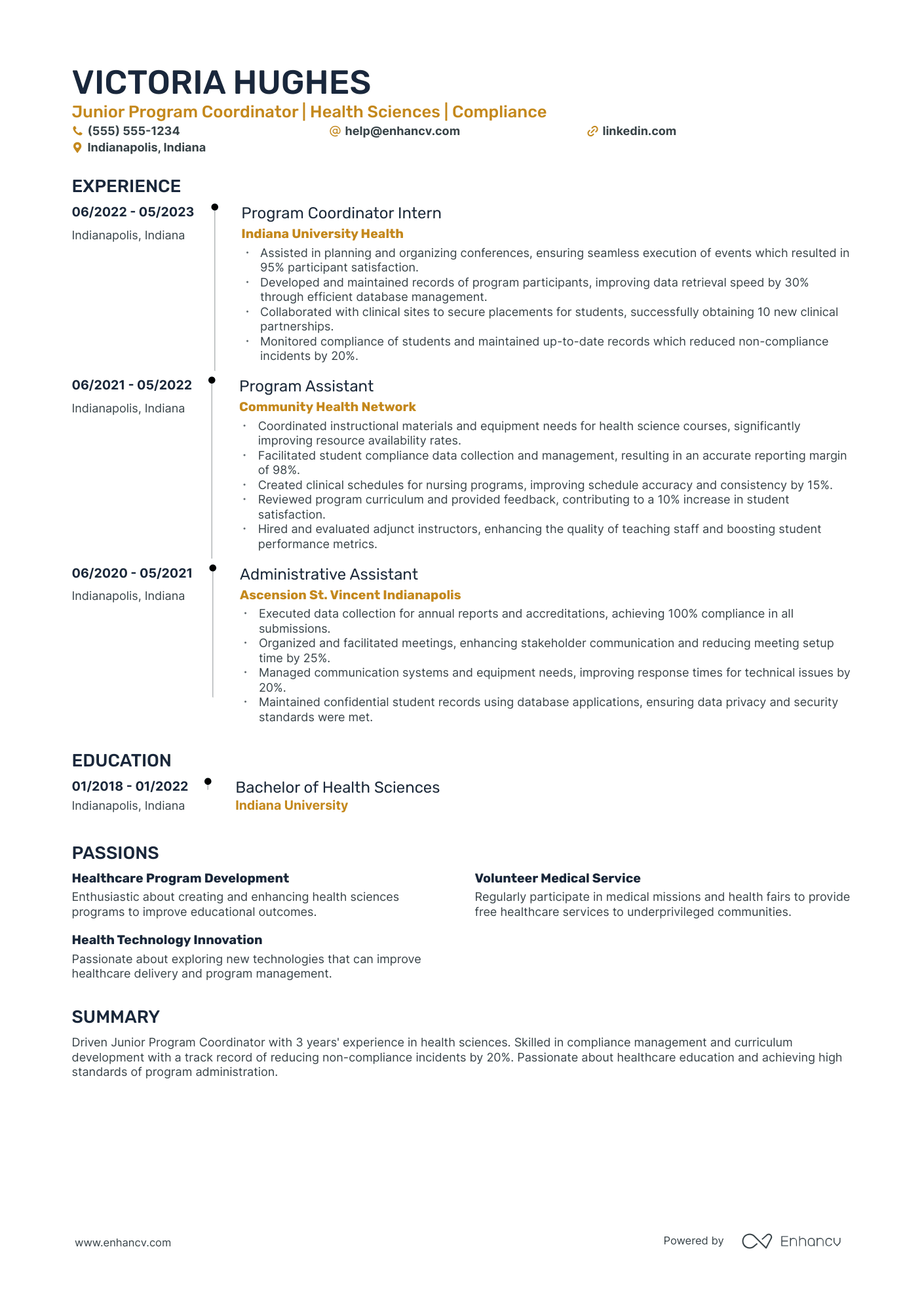 Healthcare Program Coordinator Resume Example Resume Example