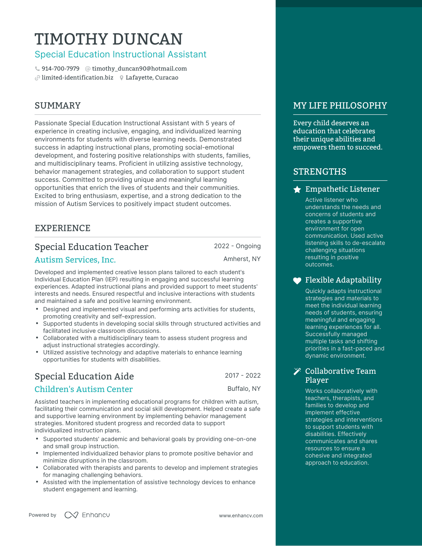 3 Special Education Instructional Assistant Resume Examples How To 