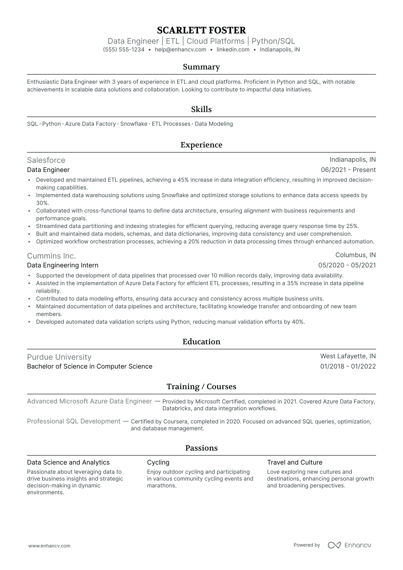 Data Integration Engineer resume example