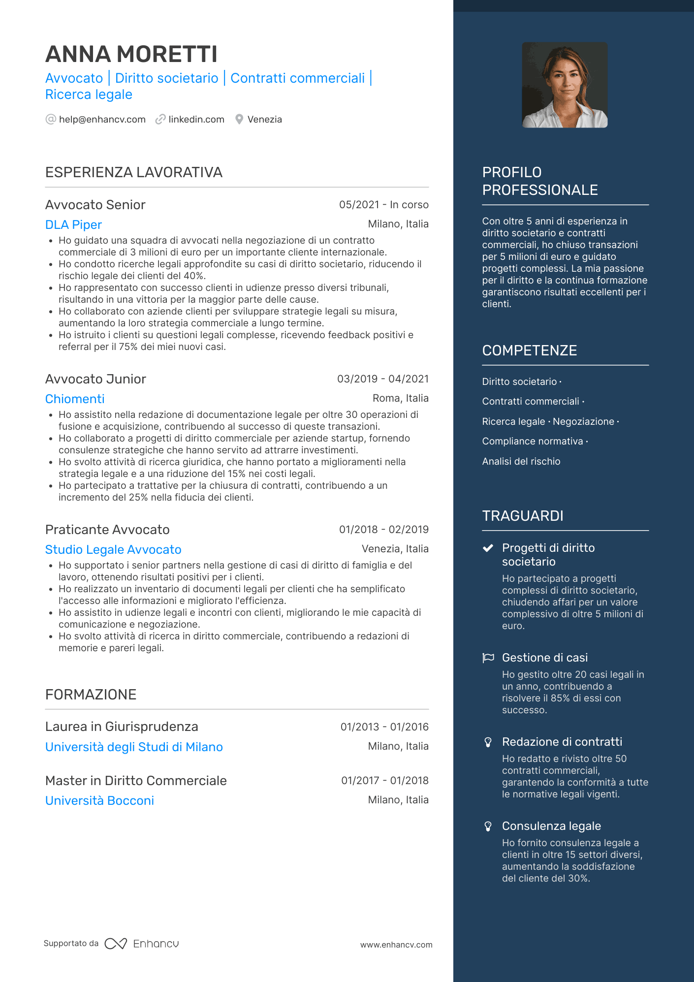 Avvocato CV