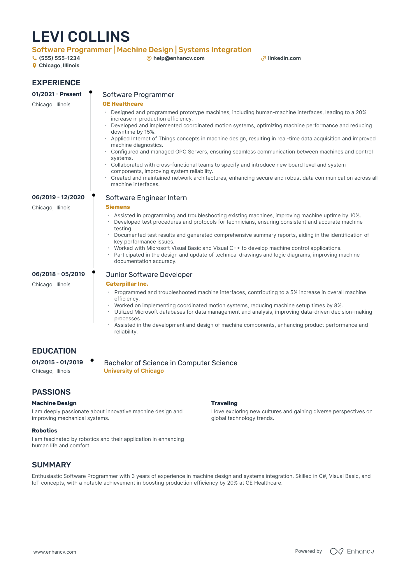 Software Programmer resume example