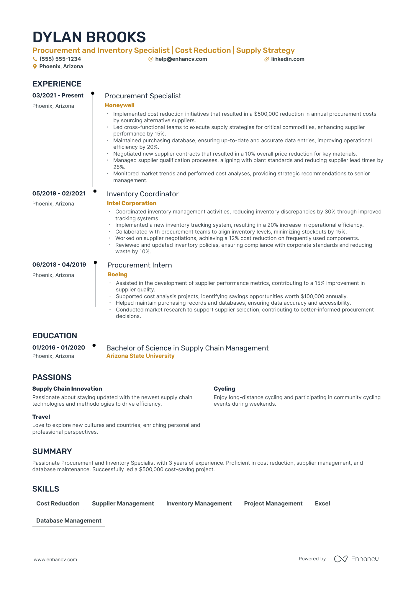 Inventory Procurement Manager Resume Example Resume Example