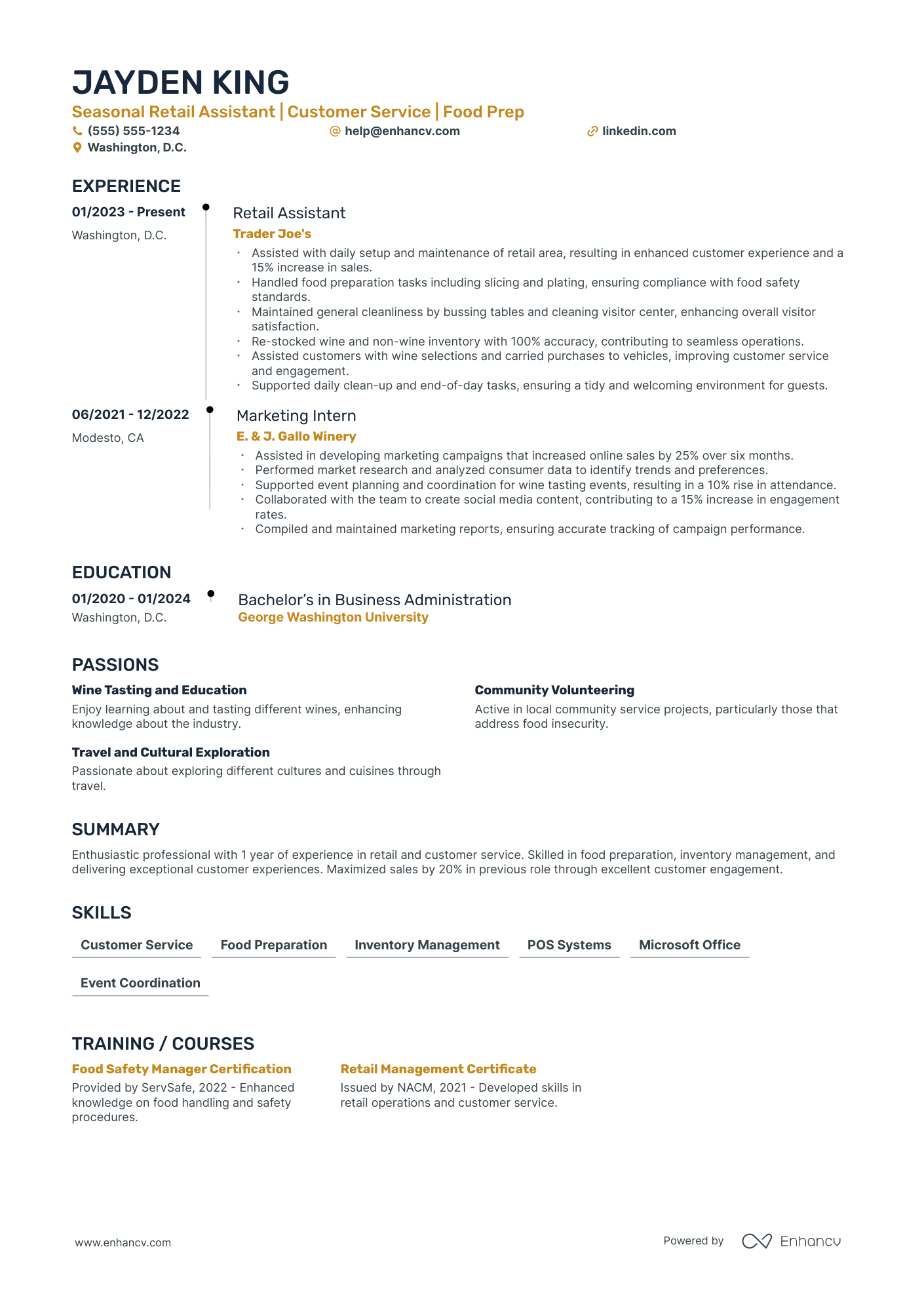 Senior Retail Assistant Resume Example Resume Example