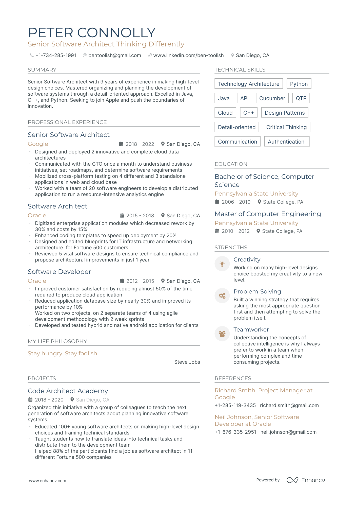 apple resume example